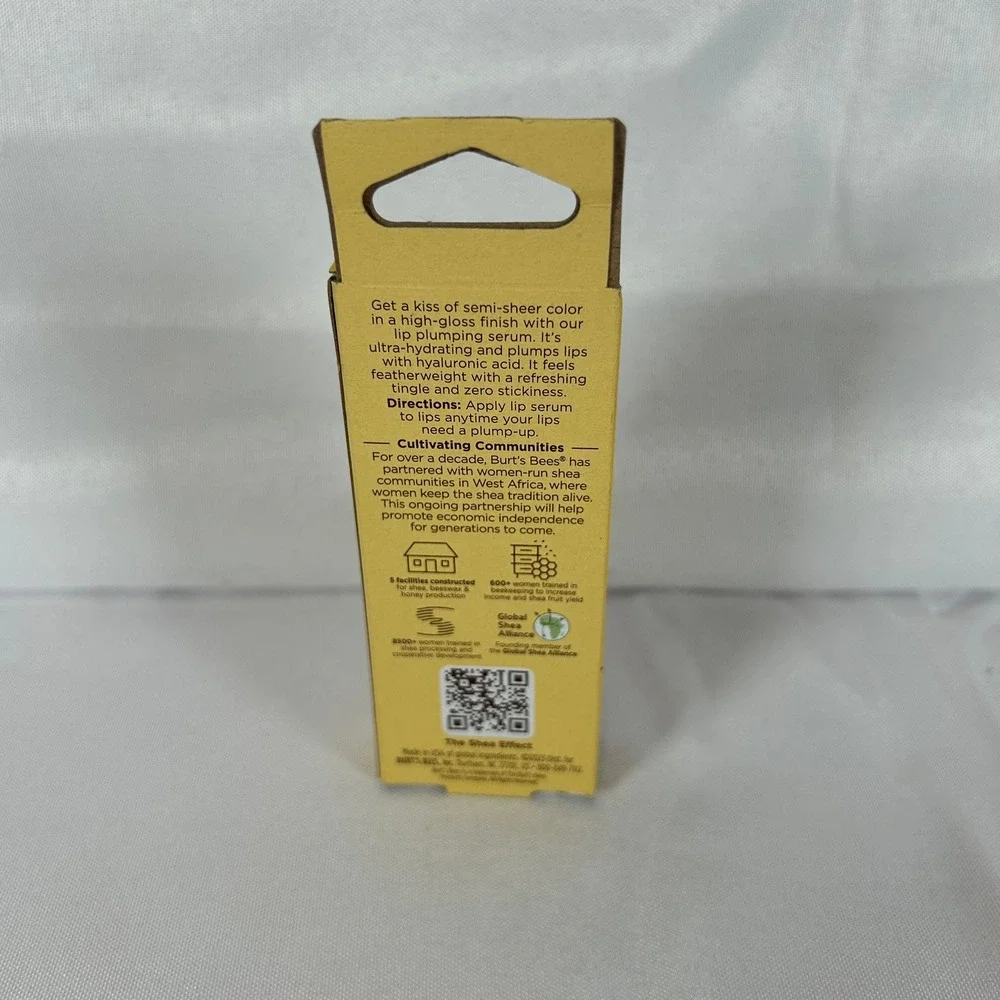 Burt's Bees Shea + Hyaluronic Acid Plumping Lip Serum Rose Red Dahlia 4 Pack